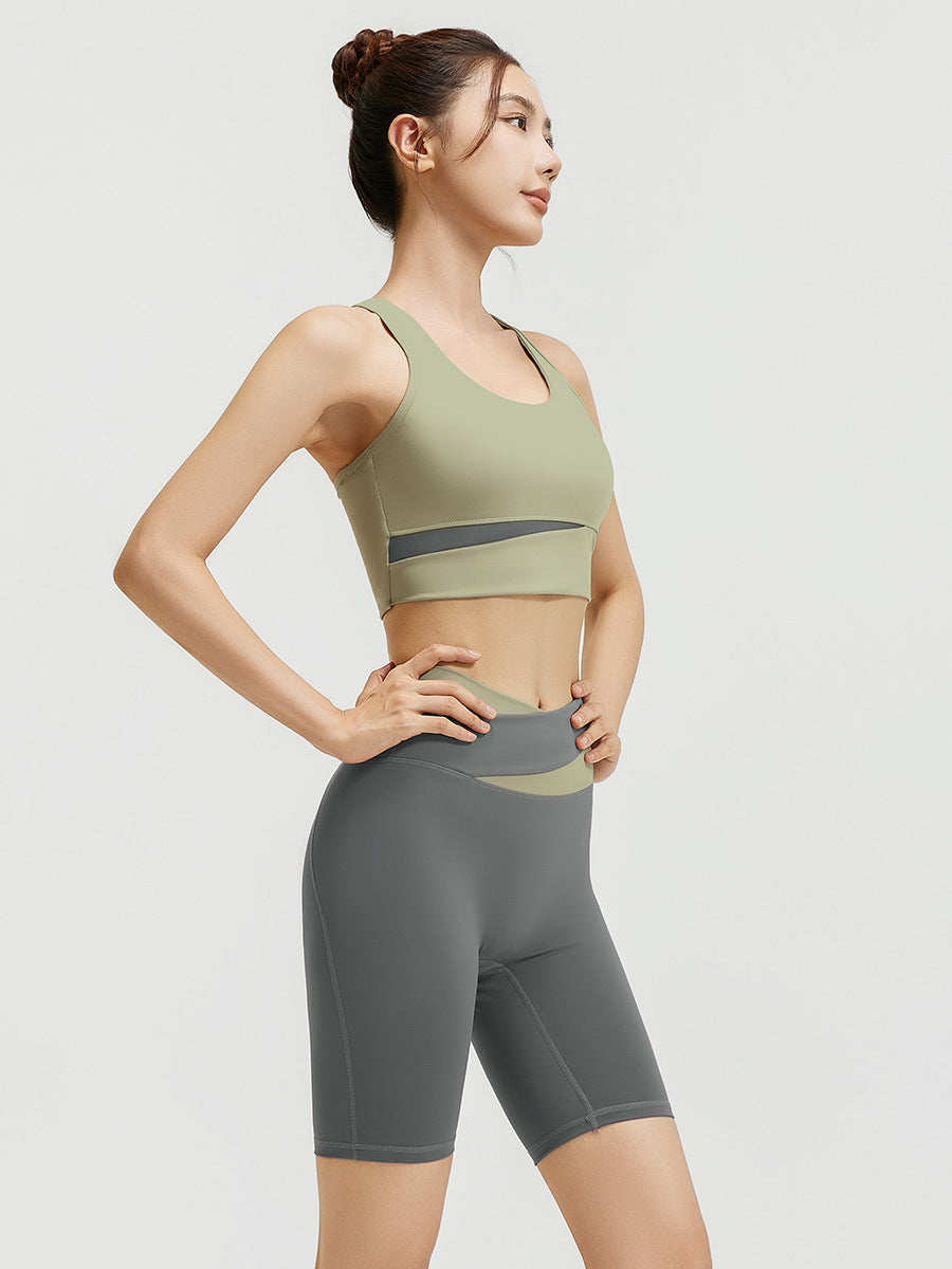 Juyitang Color-Blocked Naked-Feel Casual Sports Suit