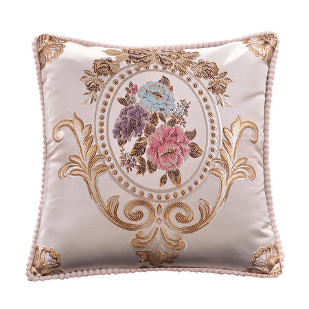 European style Jacquard Lumbar Cushion Cover Sofa Backrest Pillow Case