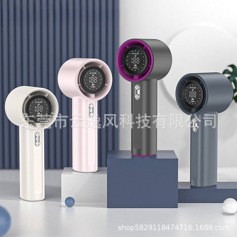 USB Rechargeable Handheld Fan 100-Speed Mini Portable Desktop Fan