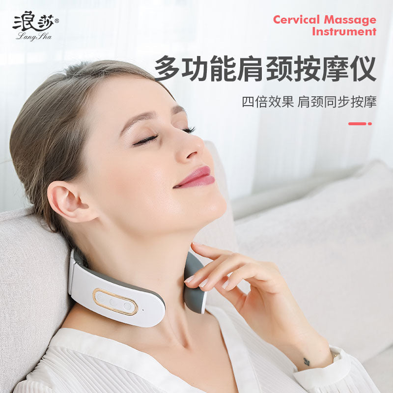 Electric Neck Massager Cervical Support Pulse Therapy Device
