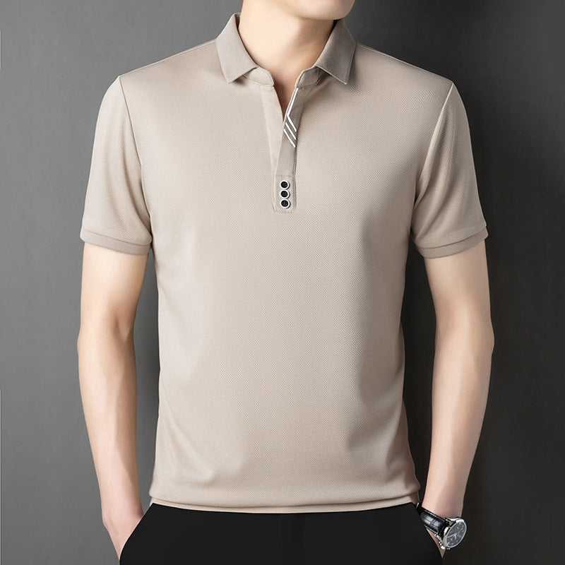 Men's Color Block Polo Shirt Short Sleeve Casual Summer Top