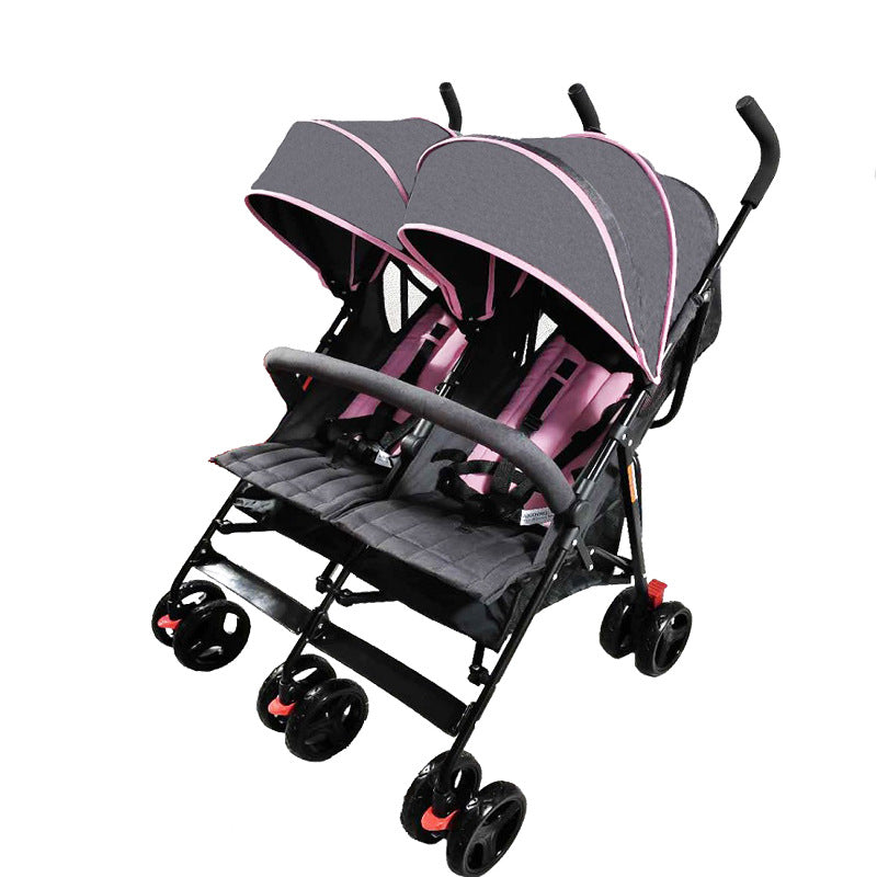 Twin Baby Stroller Lightweight Folding Double Seat Travel