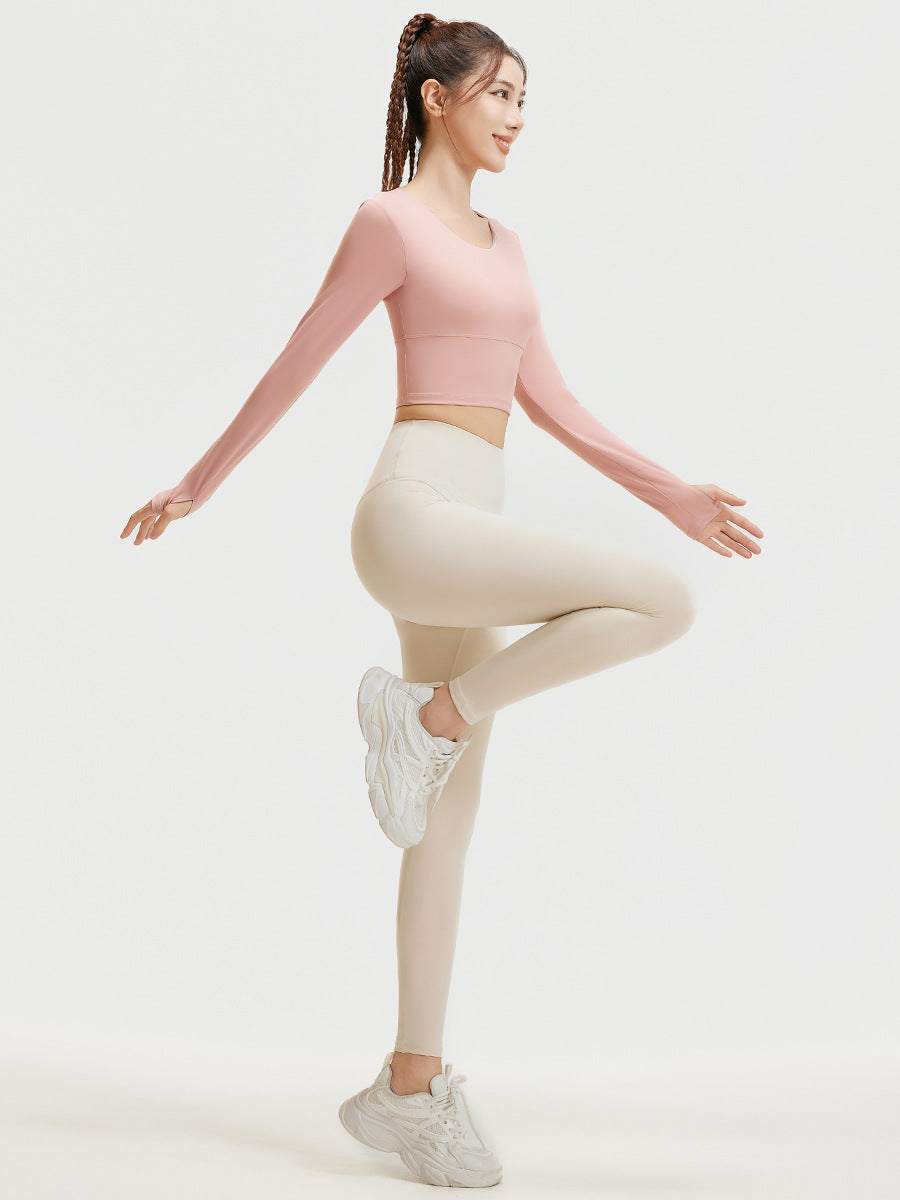 Juyitang Beautiful Back Fitness Suit with Built-In Bra