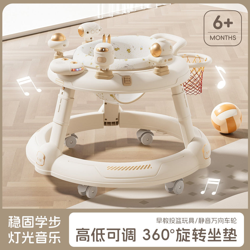Multifunctional Baby Walker with Anti-Rollover Support for
