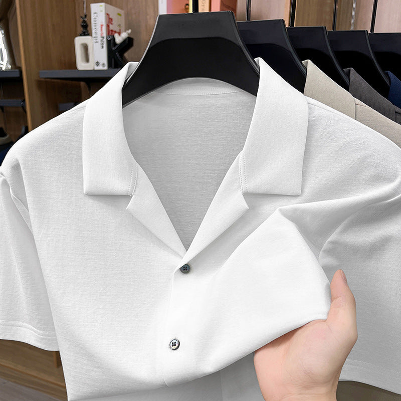 Men's Tencel Linen Cuban Collar Short Sleeve Summer Shirt