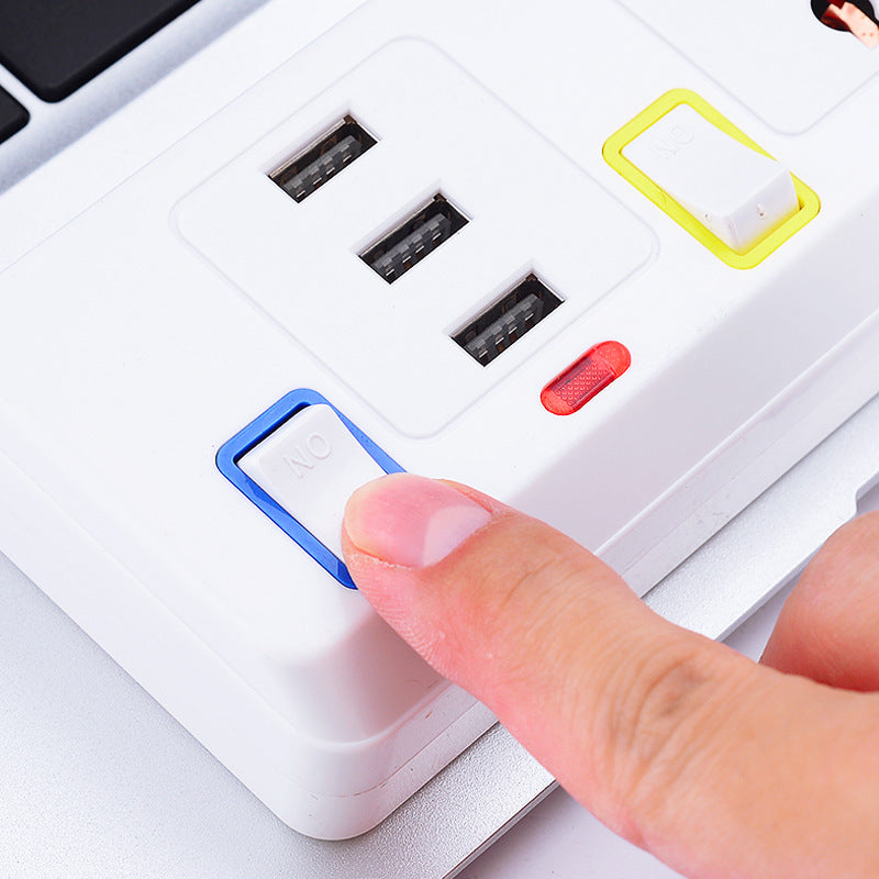 Universal Multi-Standard Power Strip with Switch Control Panel
