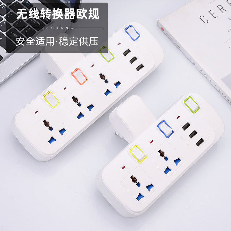 British Standard Multi Socket Power Strip with USB 13A Panel