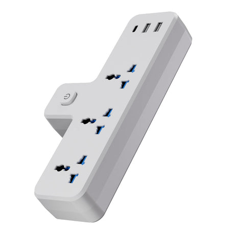 British Standard 13A Multi-Function USB Power Strip with Switch Panel