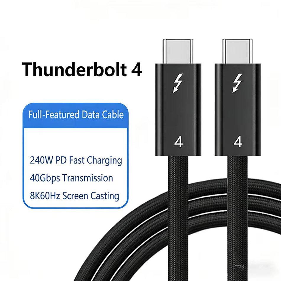 240W USB4 Thunderbolt 4 USB-C Cable with PD Fast Charging