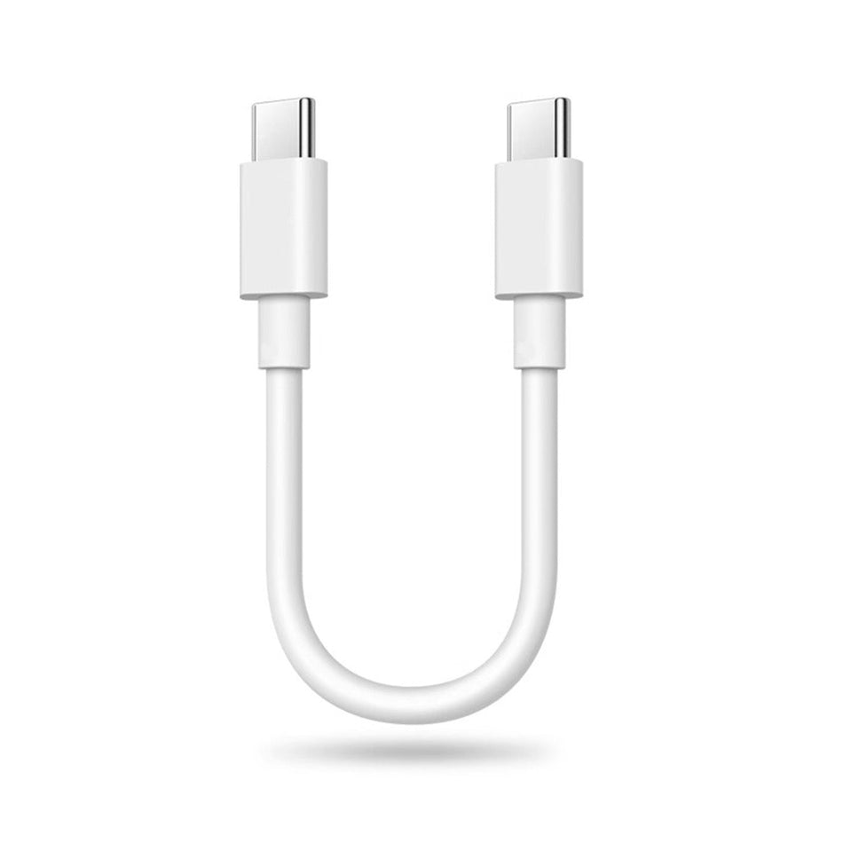 100W Short USB-C Fast Charging Cable for Power Banks and Phones in White