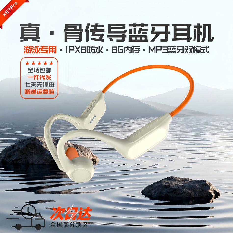 X67Pro Bone Conduction Bluetooth Headphones with 8GB Memory