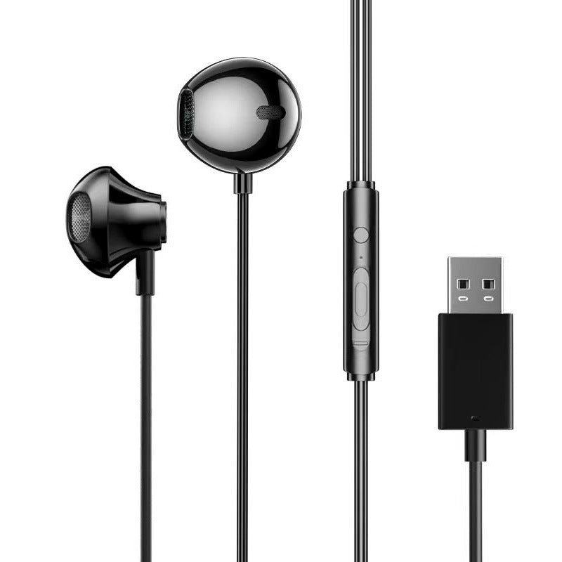 USB Wired In-Ear Headphones with Mic for Streaming and Karaoke