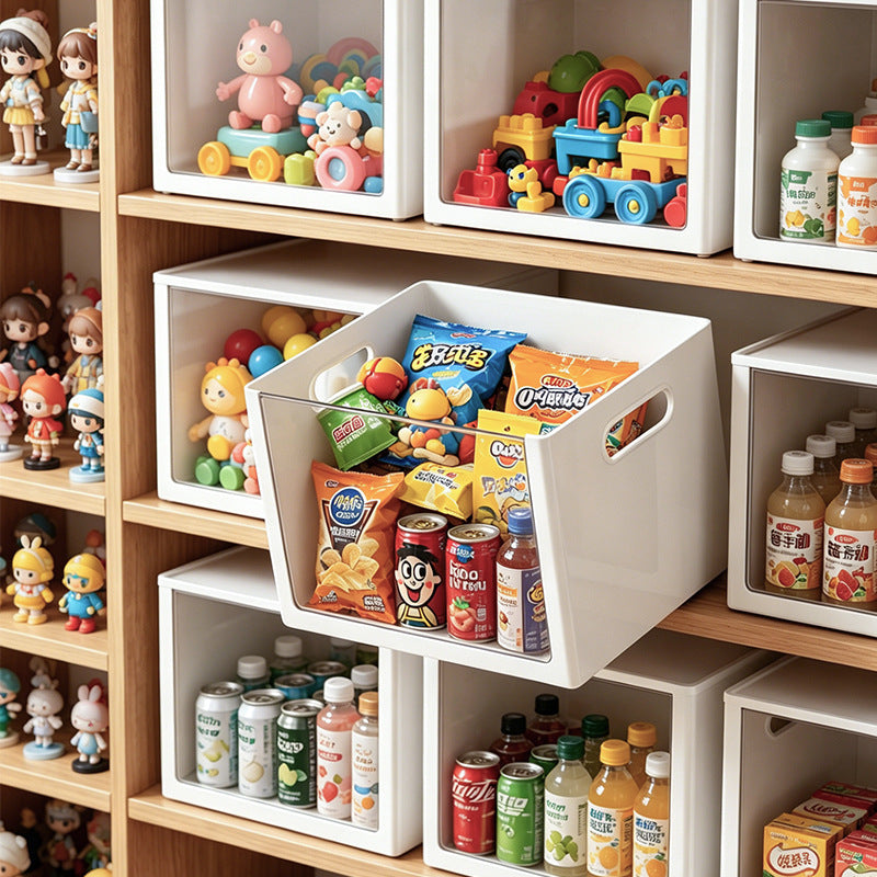 Transparent Right Angle Storage Box for Toys and Books