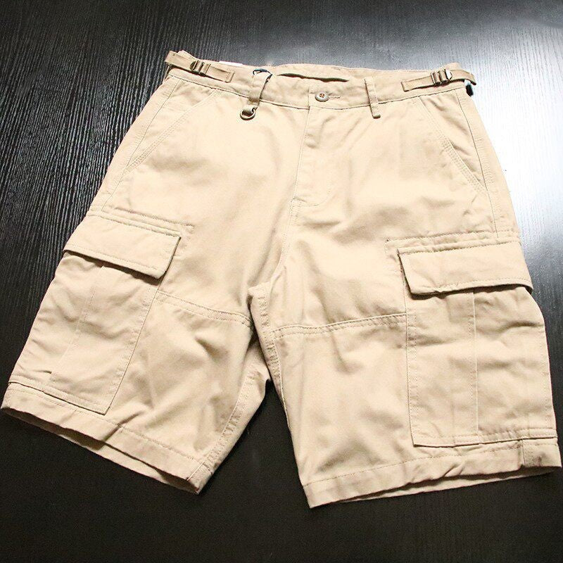 Men's Retro Multi-Pocket Work Shorts Loose Fit Summer Cargo