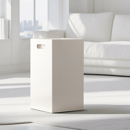 Double-layer white Japanese Minimalist Large Capacity Open Storage Bucket