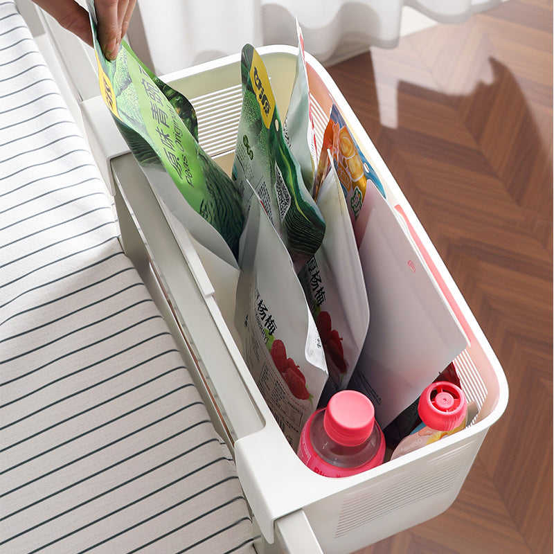 Retractable Hanging Storage Basket for Bedside Organizing