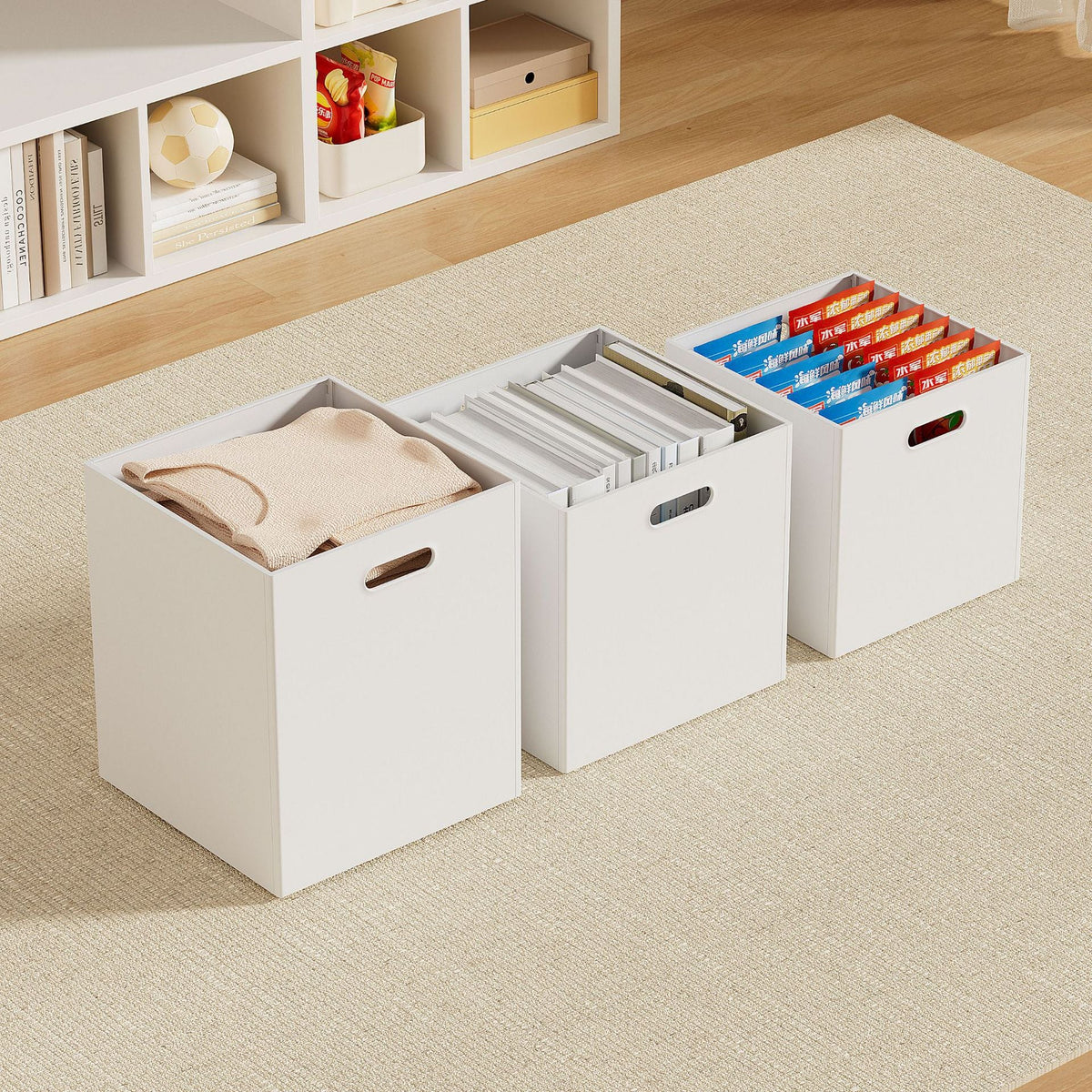 30*30 Foldable Square Storage Box with Lid for Clothes and Toys