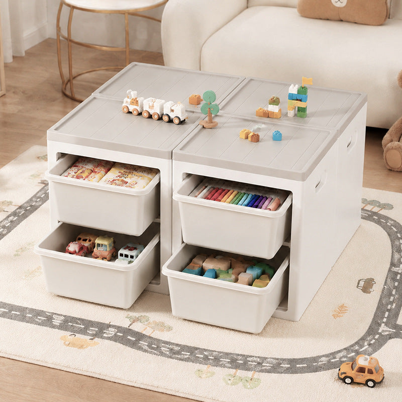 Drawer style Kids Toy Storage Cabinet Multi Layer Stackable Drawer Organizer