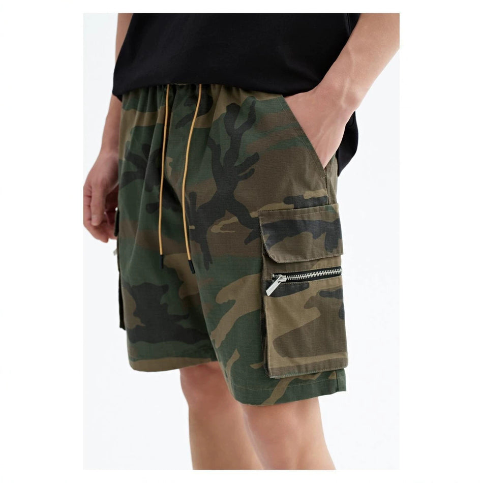 Men's Camouflage Cargo Shorts Loose Fit Multi-Pocket Casual