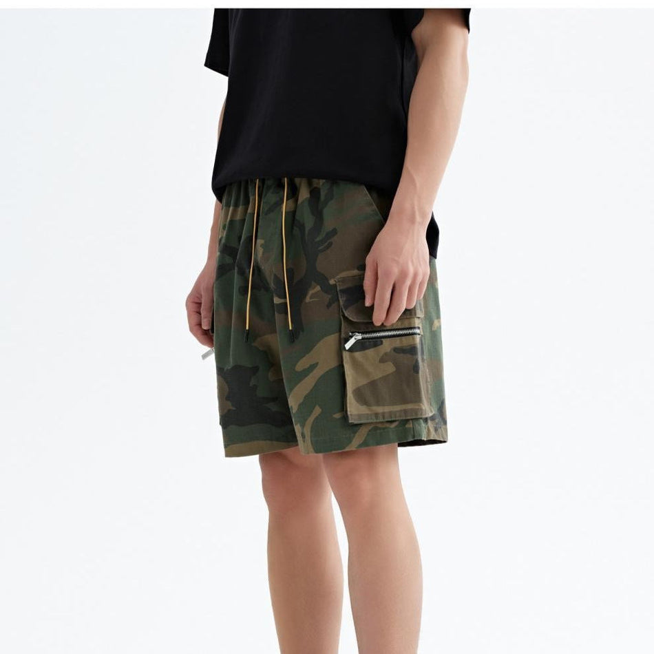 Men's Camouflage Cargo Shorts Loose Fit Multi-Pocket Casual