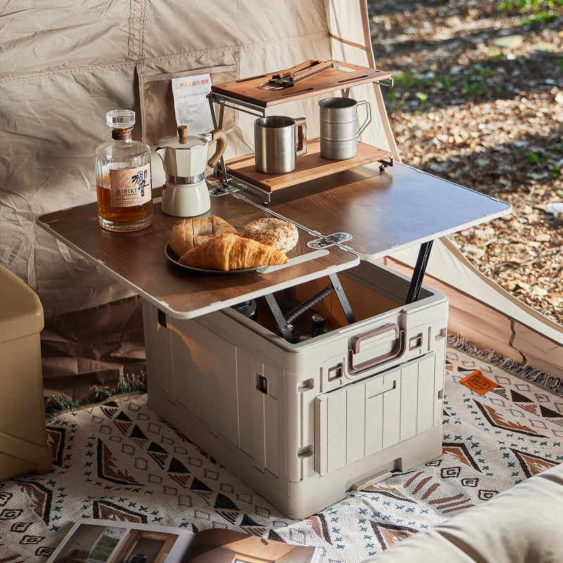 Foldable Camping Storage Box Table Car Trunk Organizer Large