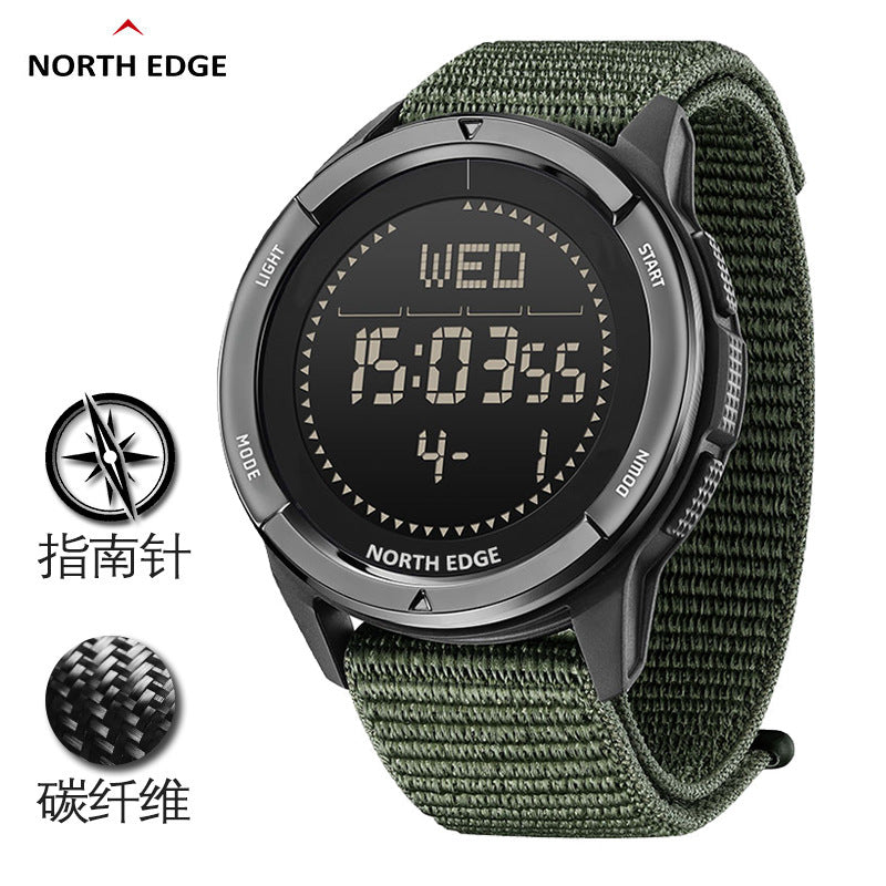 Outdoor Sports Digital Watch with Compass and Step Tracking