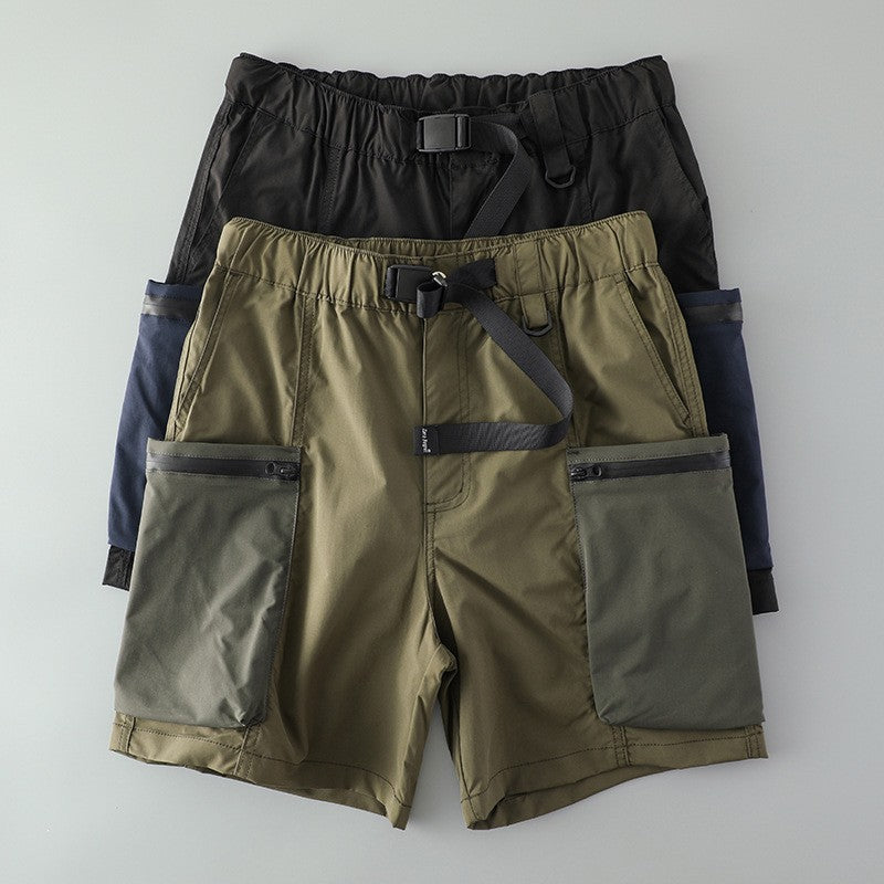 Men's Quick-Dry Cargo Shorts Multi-Pocket Loose Fit Casual in Green