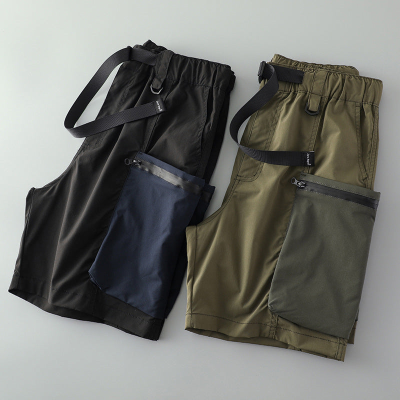 Men's Quick-Dry Cargo Shorts Multi-Pocket Loose Fit Casual