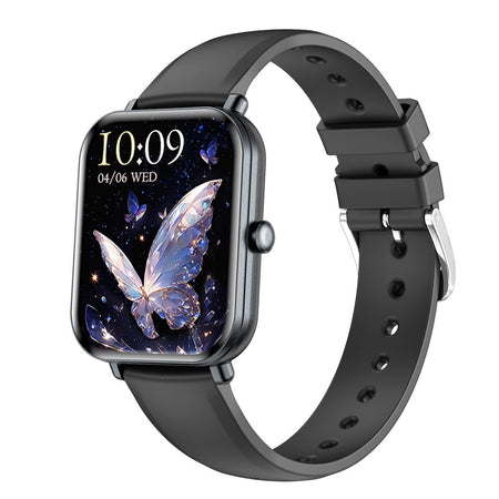 Ultra-Thin Aluminum Alloy Smartwatch with Bluetooth Calling in Black