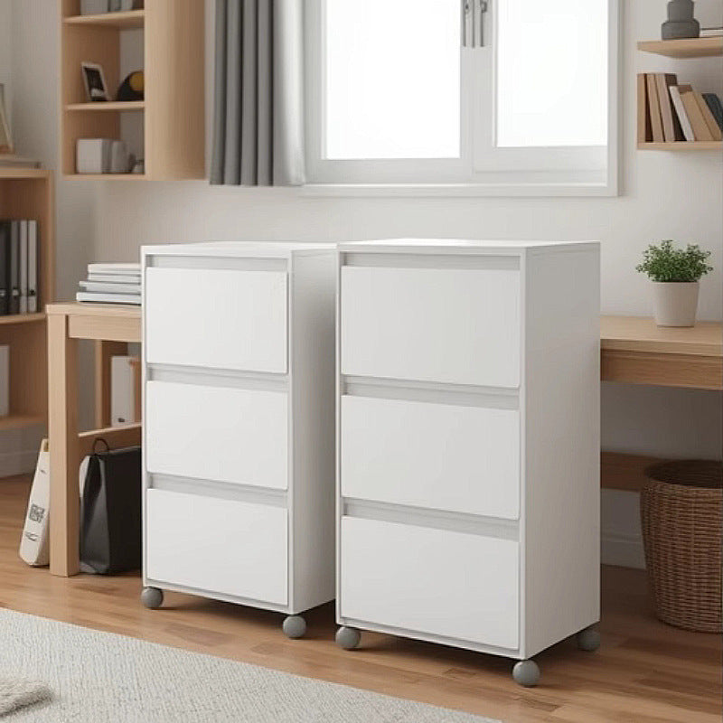 Three-layer storage Multi-Layer Storage Cabinet with Wheels for Home Organization