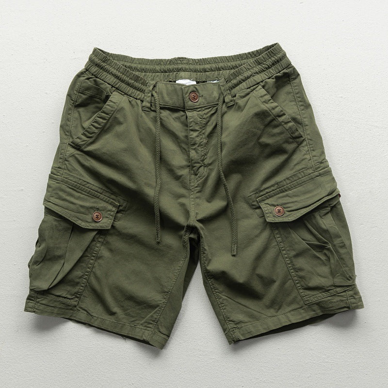 Men's Multi-Pocket Cargo Shorts Loose Fit Casual Workwear
