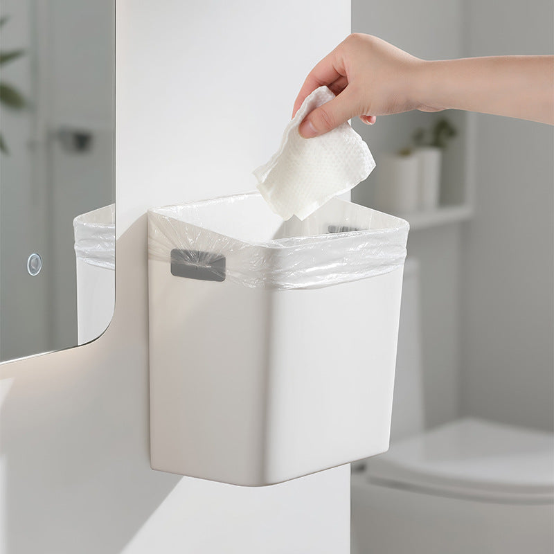 Wall-mounted trash Wall Mounted Kitchen Bathroom Trash Can Seamless Storage Bin