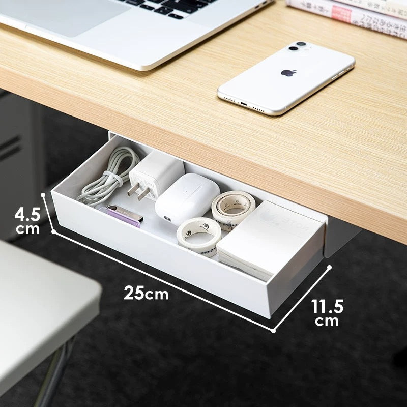 Under-desk drawer Under Desk Drawer Storage Box for Office Stationery Organizer