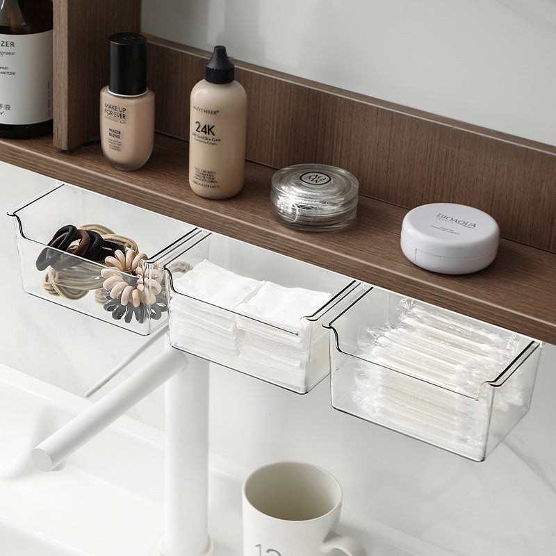 Transparent Drawer Storage Box for Bathroom Cosmetics Organizer