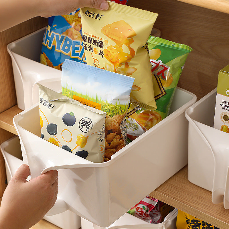 Japanese Style Transparent Kitchen Storage Box with Handle