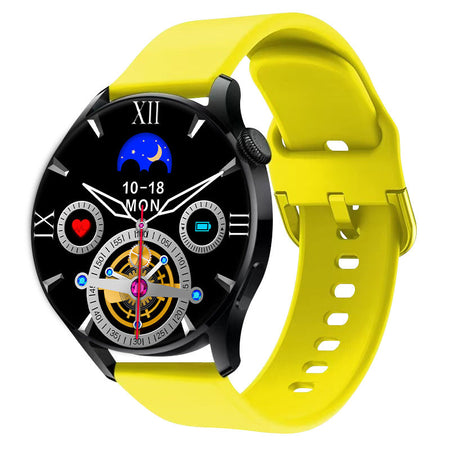 Round-Screen Smartwatch for Men with GPS and Health Tracking in Silver