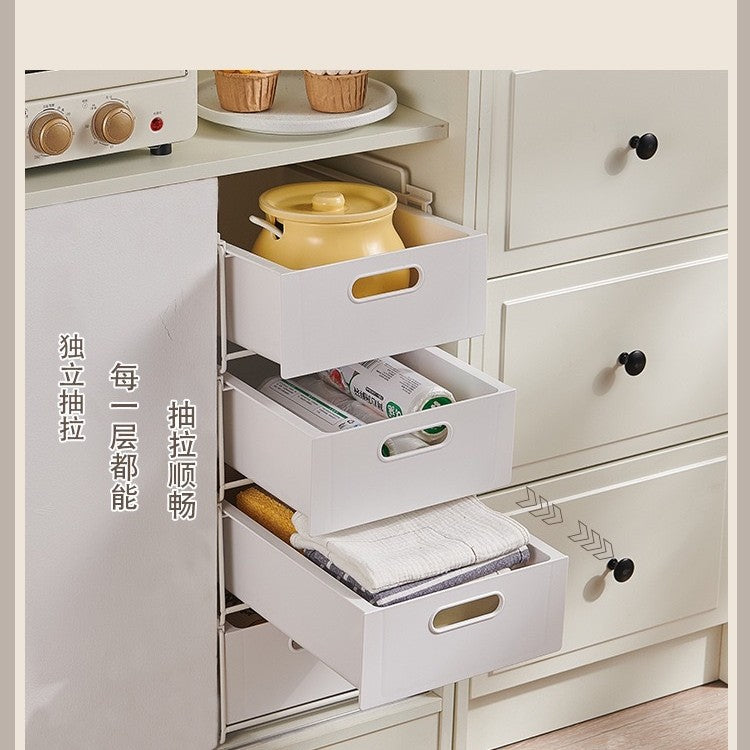 Wrought iron Layered Cabinet Storage Rack for Kitchen Sink Organization Box