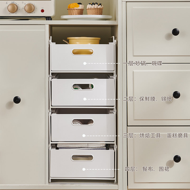 Layered Cabinet Storage Rack for Kitchen Sink Organization Box