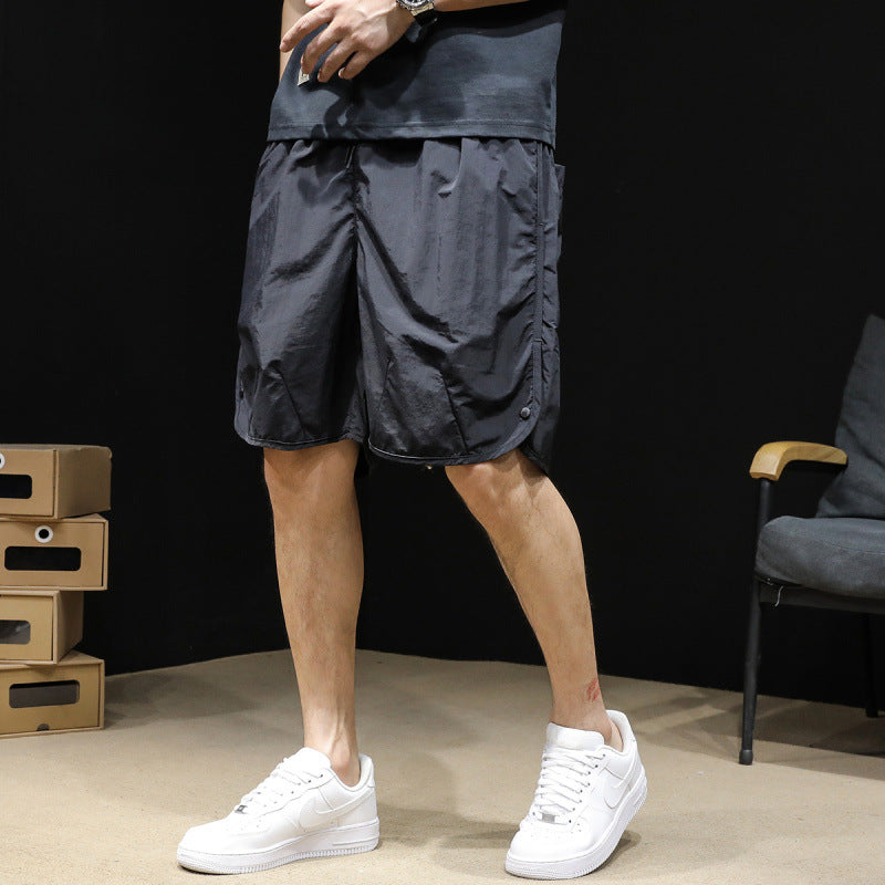 Men's Quick-Dry Beach Shorts Loose Fit Lightweight Summer in Black