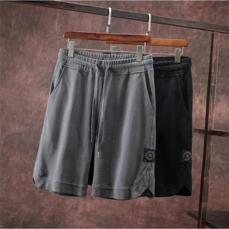 Men's Casual Summer Shorts Loose Straight Fit Korean Style in Black