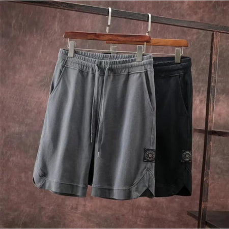 Men's Casual Summer Shorts Loose Straight Fit Korean Style in Black