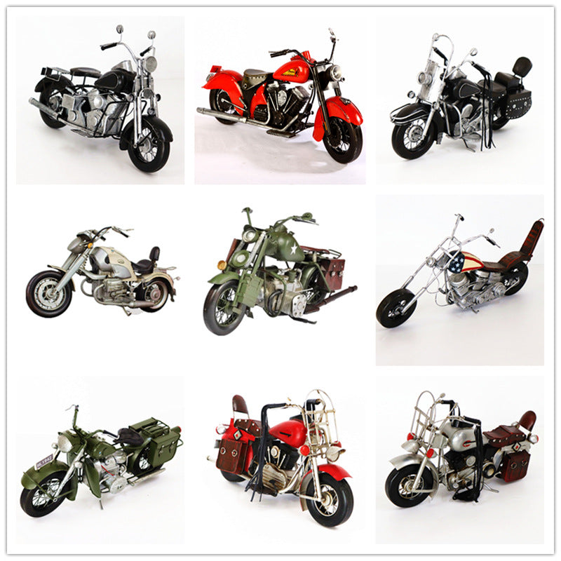 059 motorcycle Vintage Motorcycle Ornament for Home Living Room Decor Accent