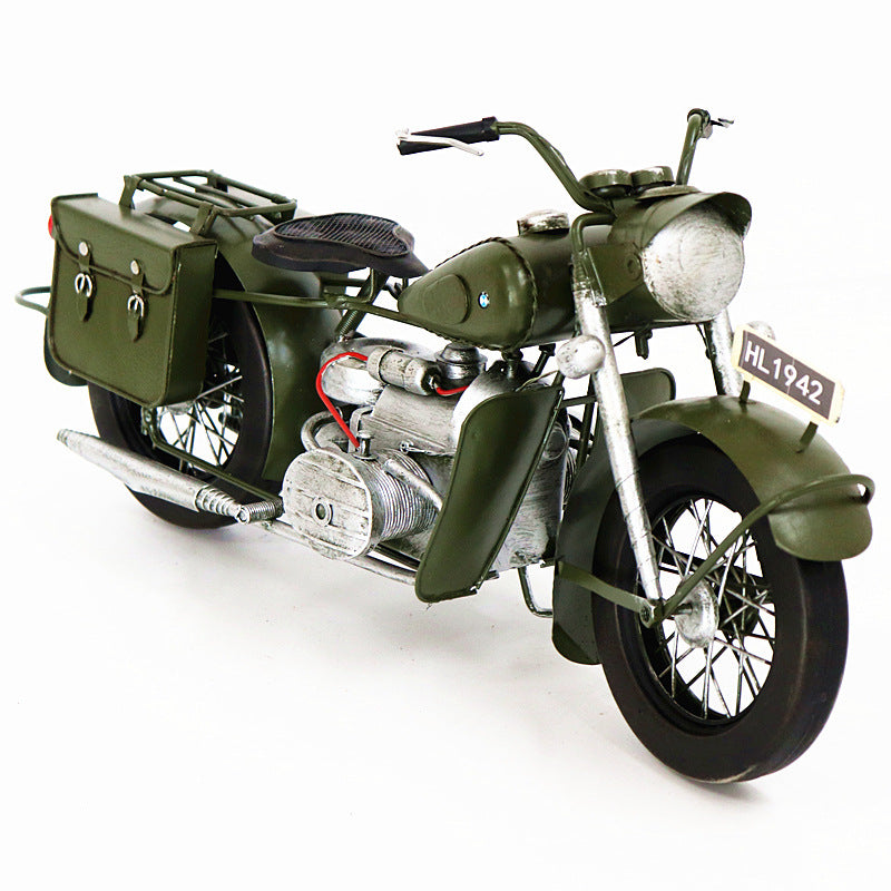 Vintage Motorcycle Ornament for Home Living Room Decor Accent