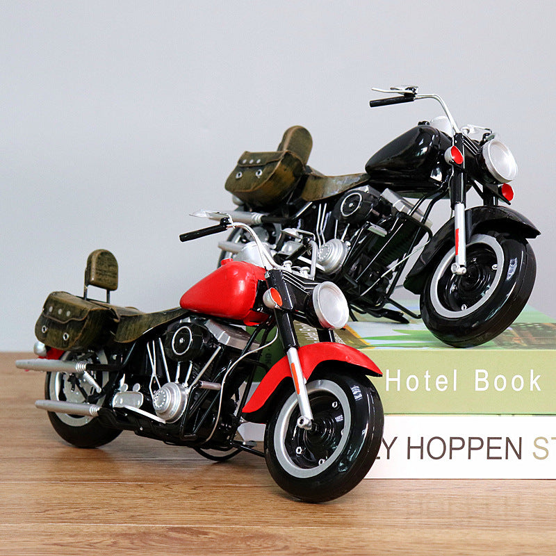 1071 black Retro Iron Motorcycle Model Home Decor Creative Display Ornament