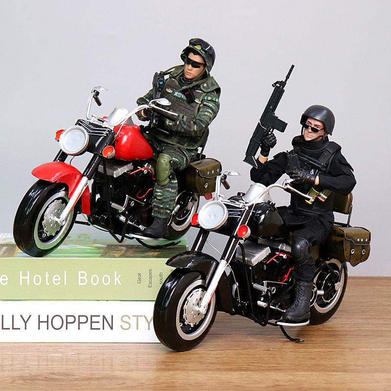 Retro Iron Motorcycle Model Home Decor Creative Display Ornament