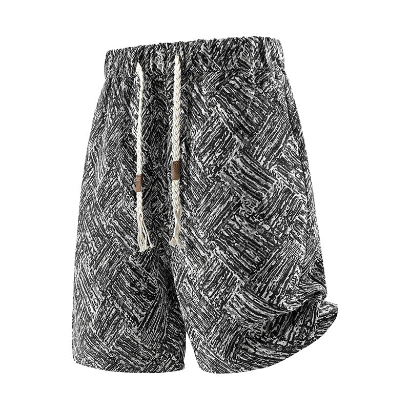 Men's Hawaiian Print Beach Shorts Loose Fit Casual Summer