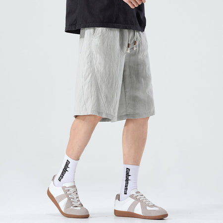 Men's Lyocell Beach Shorts Lightweight Breathable Summer Fit in Paris Gray