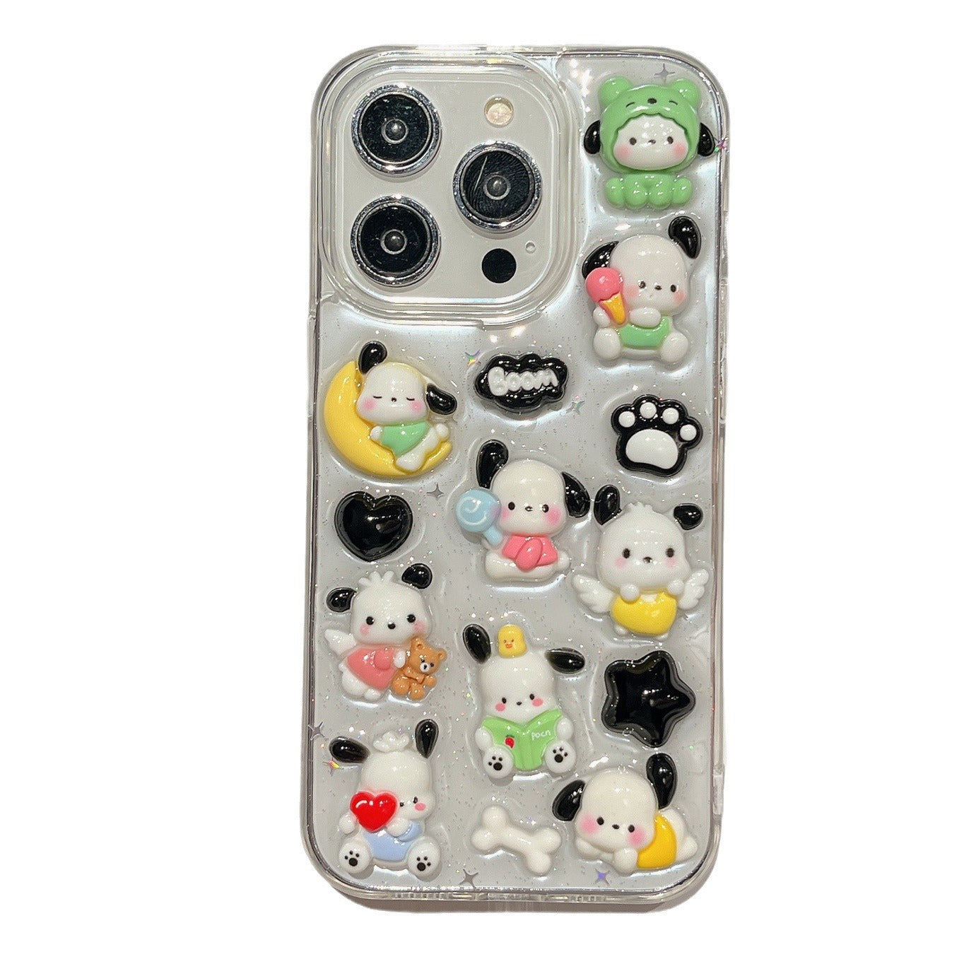 3D Cartoon Full-Screen Epoxy Phone Case for iPhone Series