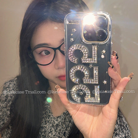 Stone retro rhinestone glitter phone case for iphone series