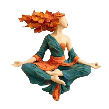 Meditating Nature Goddess Sculpture Home Decor Figurine